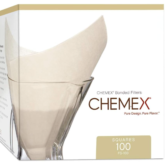 Chemex Filtros de café, 100 unidades, bond, Cuadrado
